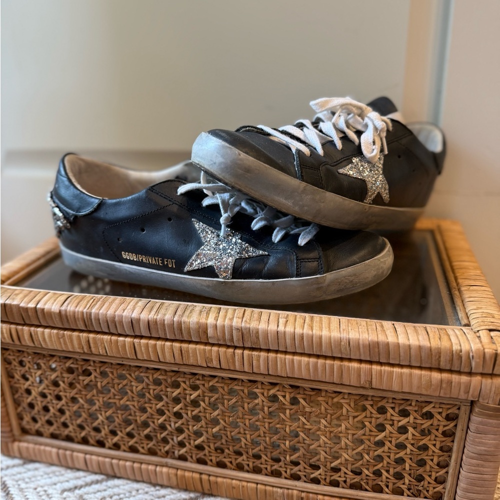 LIMITED EDITION Golden Goose Black and Silver Sneakers